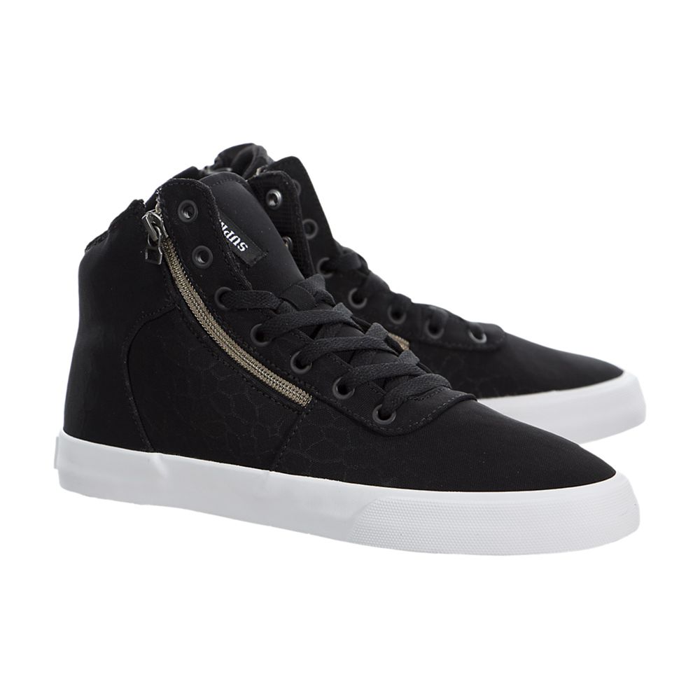 Chaussures de Skate Supra Cuttler Noir Black Femme | PJY-09301846